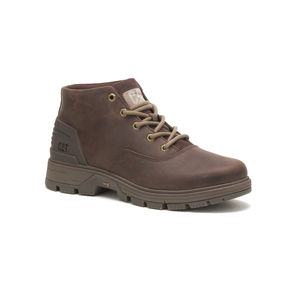 Caterpillar Men's Leverage Chukka Boots Dark Brown CAT-39106